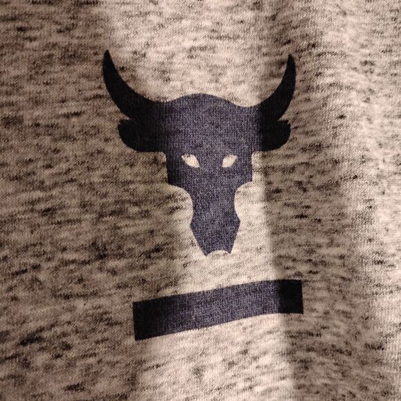Project Rock Under Armour hoodie mens XL XLArge gray brahma bull sleeveless - Picture 3 of 9